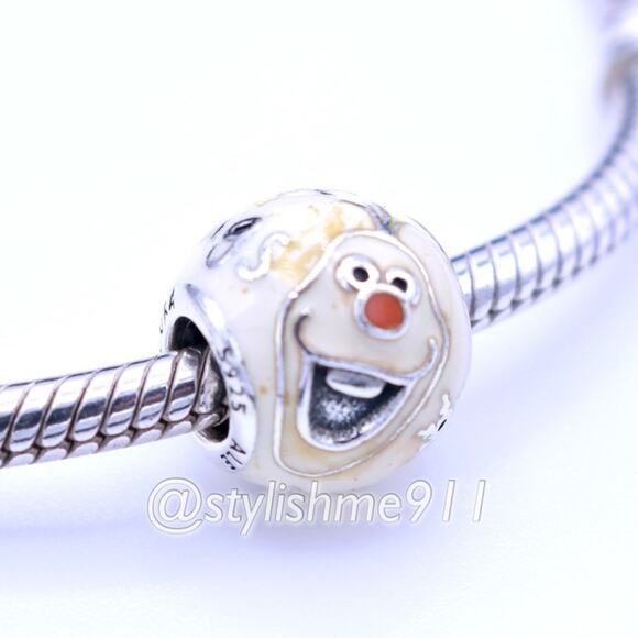 Authentic PANDORA Disney Olaf Charm - 791794ENMX - Picture 1 of 10